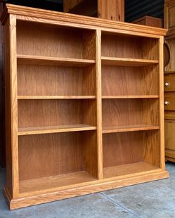 Oak 4’ x 4’ Bookcase Storage Display Shelving