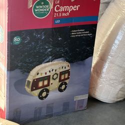 Camper Xmas Decoration LED leave the table upfront because I put this for sale