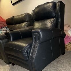 Leather recliner
