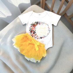 Baby Girl Onesie and Tutu Bloomer Set