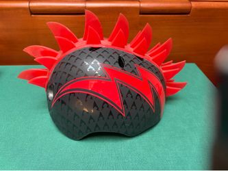 Raskullz LED Bolt Light Up Mohawk Child Helmet - Black/Red