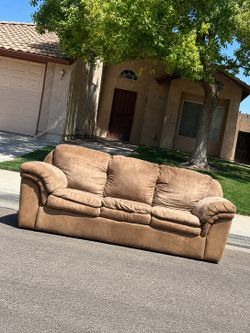 3 seat microfiber couch brown