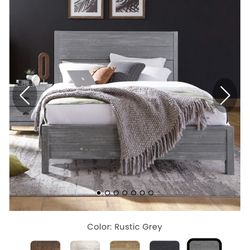 Grain Wood Furniture Montauk Full Solid Wood Panel Bed - Modern Rustic / Rustic Farmhouse