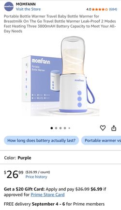 Portable bottle warmer