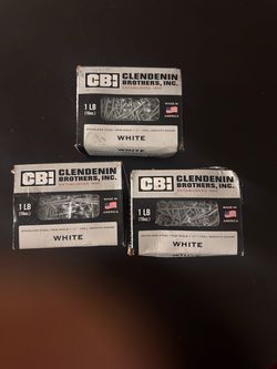 Lot 3 Boxes CLENDENIN T-304 Stainless Steel Trim Nails, Gray 1-1/4" 1LB Each box C10)