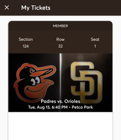 Padre Tickets For August 15th!!!
