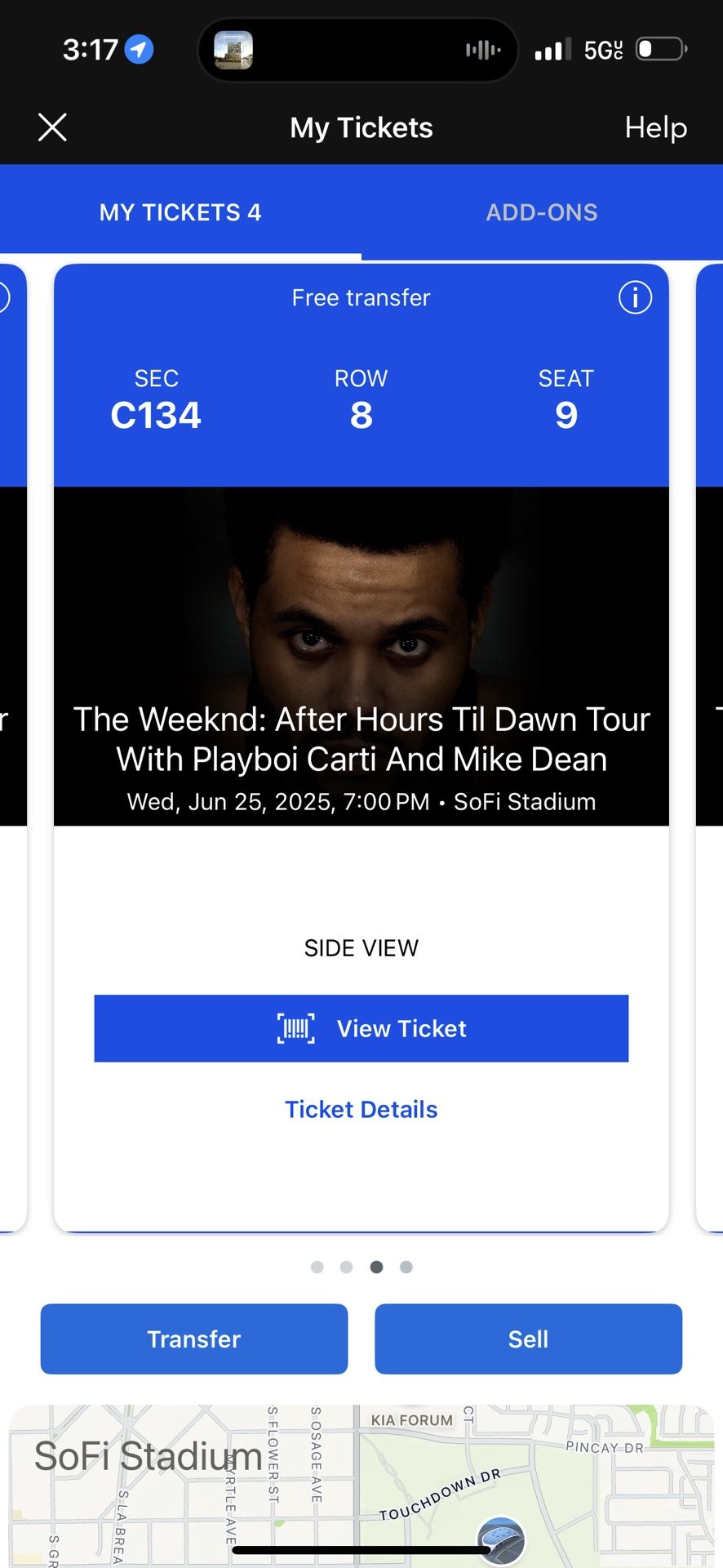 Weeknd Tickets Section 134