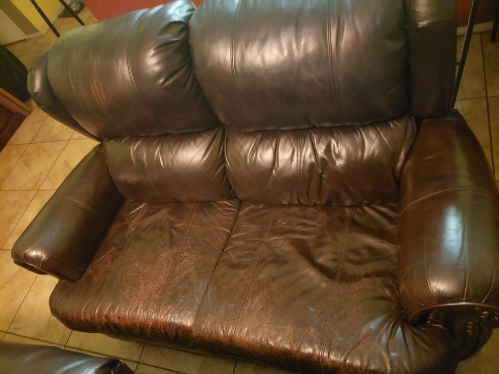 FREE- Leather Sofa and loveseat