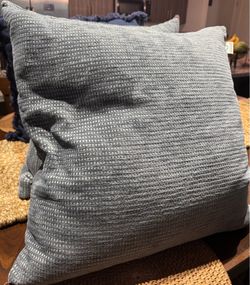 Slate Blue Throw Pillows (20x20)-Set of 2