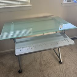 Glass and Metal Desk 