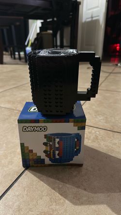Daymoo Build-On Brick Mug Black