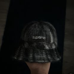 Supreme Mohair Plaid Bell Hat