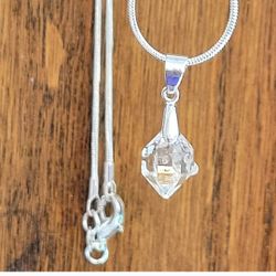 4.60ctw Natural Herkimer Diamond Crystal Pendant Mini Specimen AAAA QUALITY +