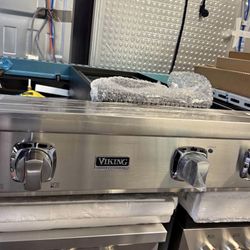 VRT7364GSS Viking 36" Gas Rangetop - 4 Burners with 12" Griddle 7 Series - Natural Gas - Stainless Steel