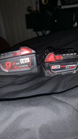 Milwaukee drill batteries (18v 9.0ah and xc 5.0) $180 obo