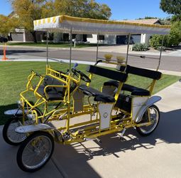International Deluxe Limousine Surrey Bike With Electric Motor for