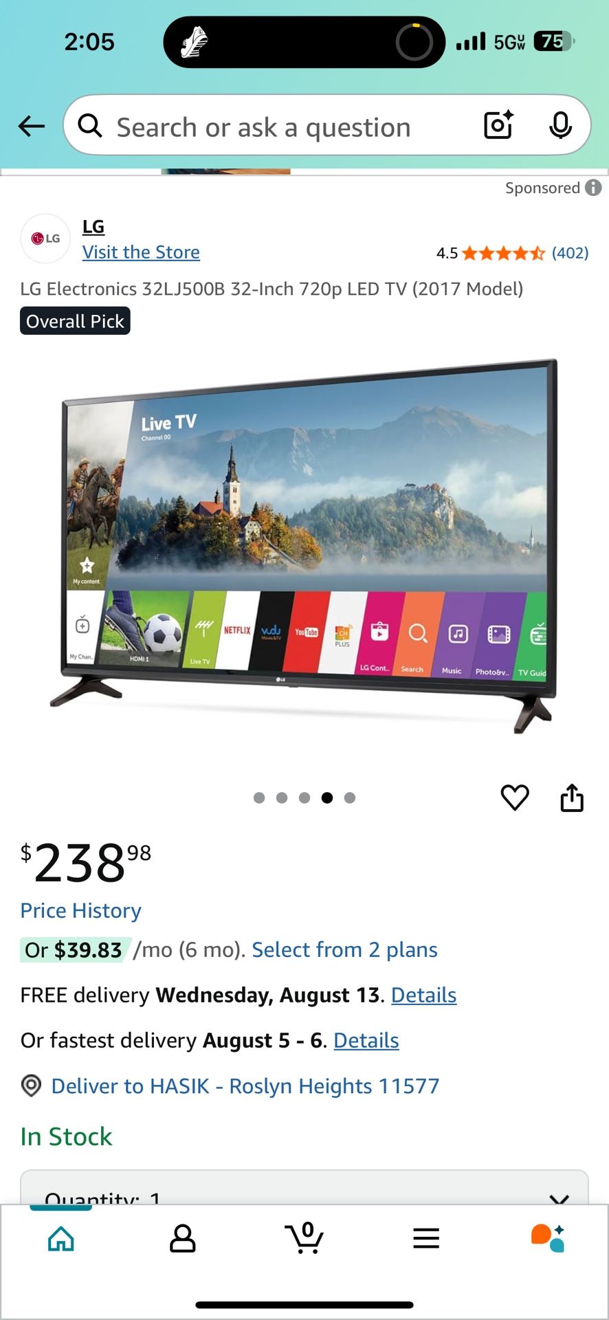 32 Inches LG TV