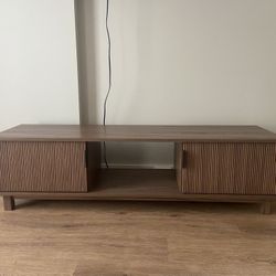 Mid-century modern 2-Door Reeded Entertainment Center