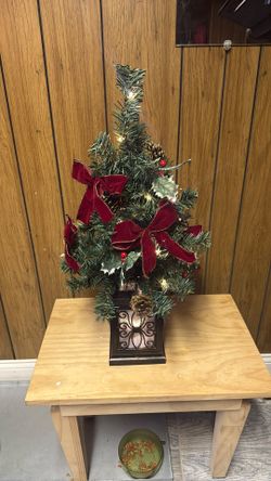 Lighted Holiday Tree Planter