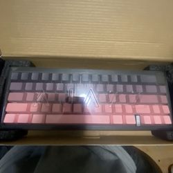 Ajazz Keyboard Pink And Gray 
