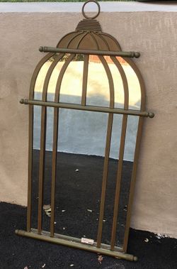 Antique bronze mirror