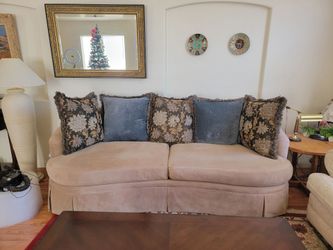 Large Tan couch sofa