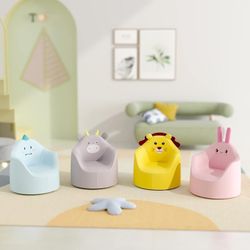 Baby Sofa, Rabbit Chair, Kids Sofa, Children Upholstered Chair Seat, Cartoon Armchair Integrated Foam PU Surface, Toddler Furniture Toy for Baby Boys 