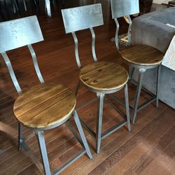 World Market Wood//Metal Barstools