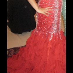 Red Sequin Mermaid Dress