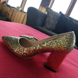 Gold/Glitter Heels