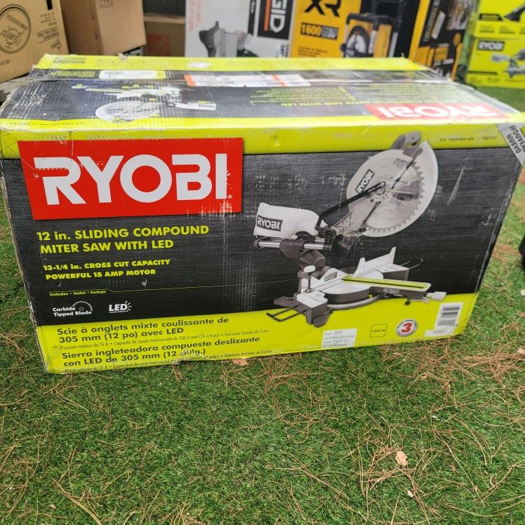 RYOBI
15 Amp 12 in. Corded Sliding Compound Miter Saw with LED Cutline Indicator