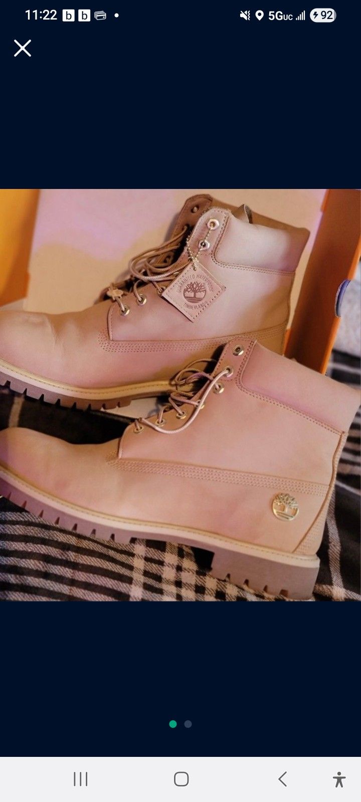 Men’s Timberland Boots Sz 13 – Light Beige Nubuck – Brand New in Box – $65
