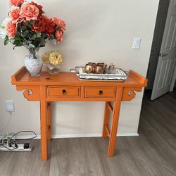 Antique Asian Inspired Console Table