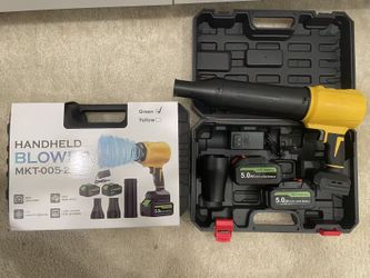 Cordless Leaf Blower, Premium Handheld Leaf Blower + 3 Nozzles and 2 Batteries 