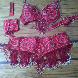 4 Belly dance Outfits And Coin Belts