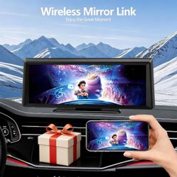 Brand New 8.1" Portable Wireless CarPlay/Android Auto Screen + Dash Cam