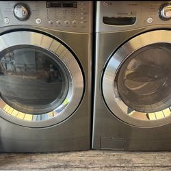 Lg stainless steel 4.5 Washer And 7.0 Dryer Cubic Ft 
