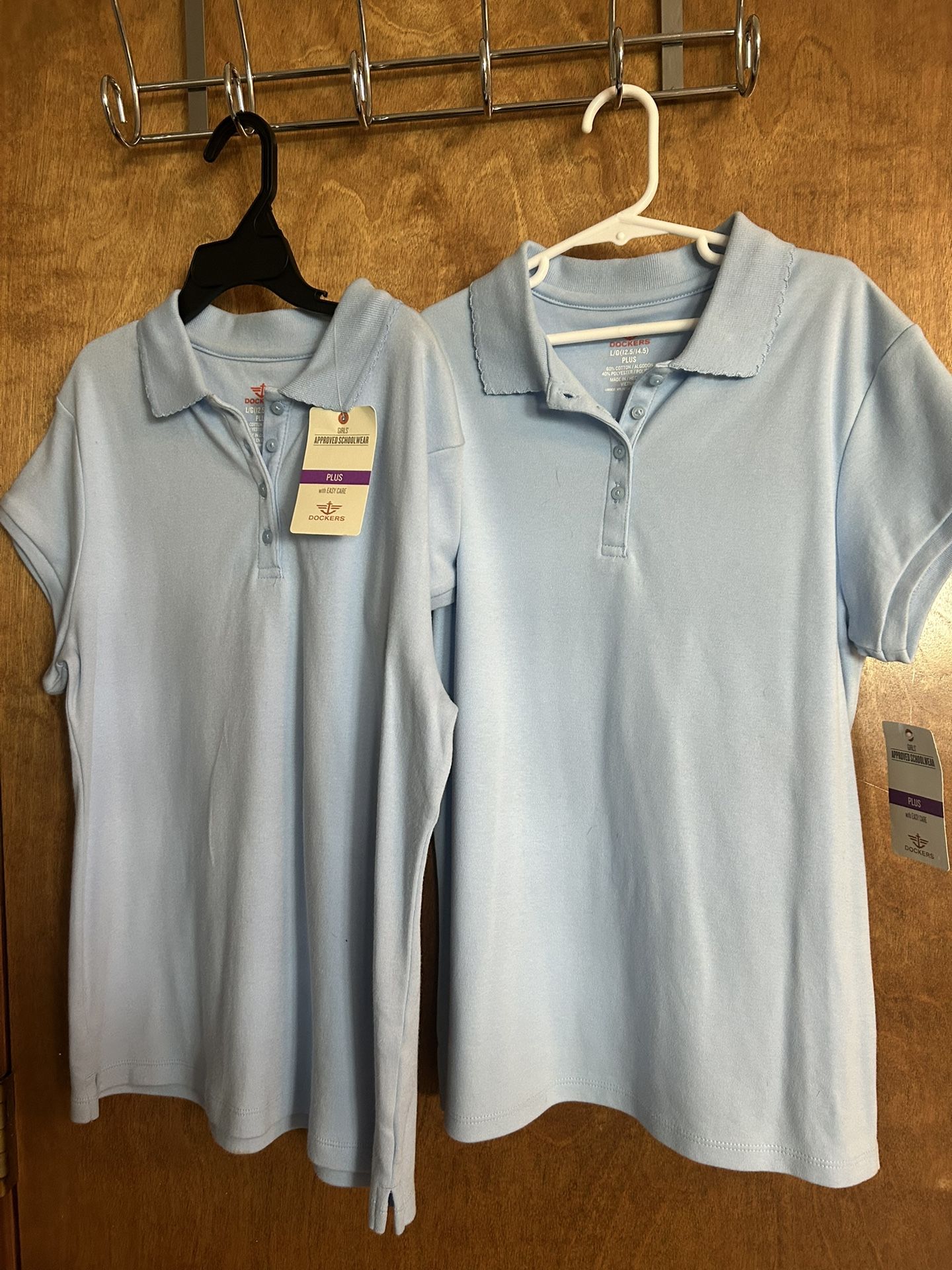 2, Dockers. Uniform Shirts.   Large Girls, 12.5/14.5