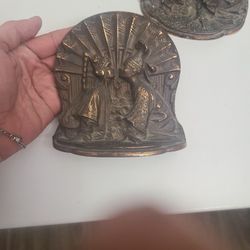 Solid Bronze Antique Chinese Bookends