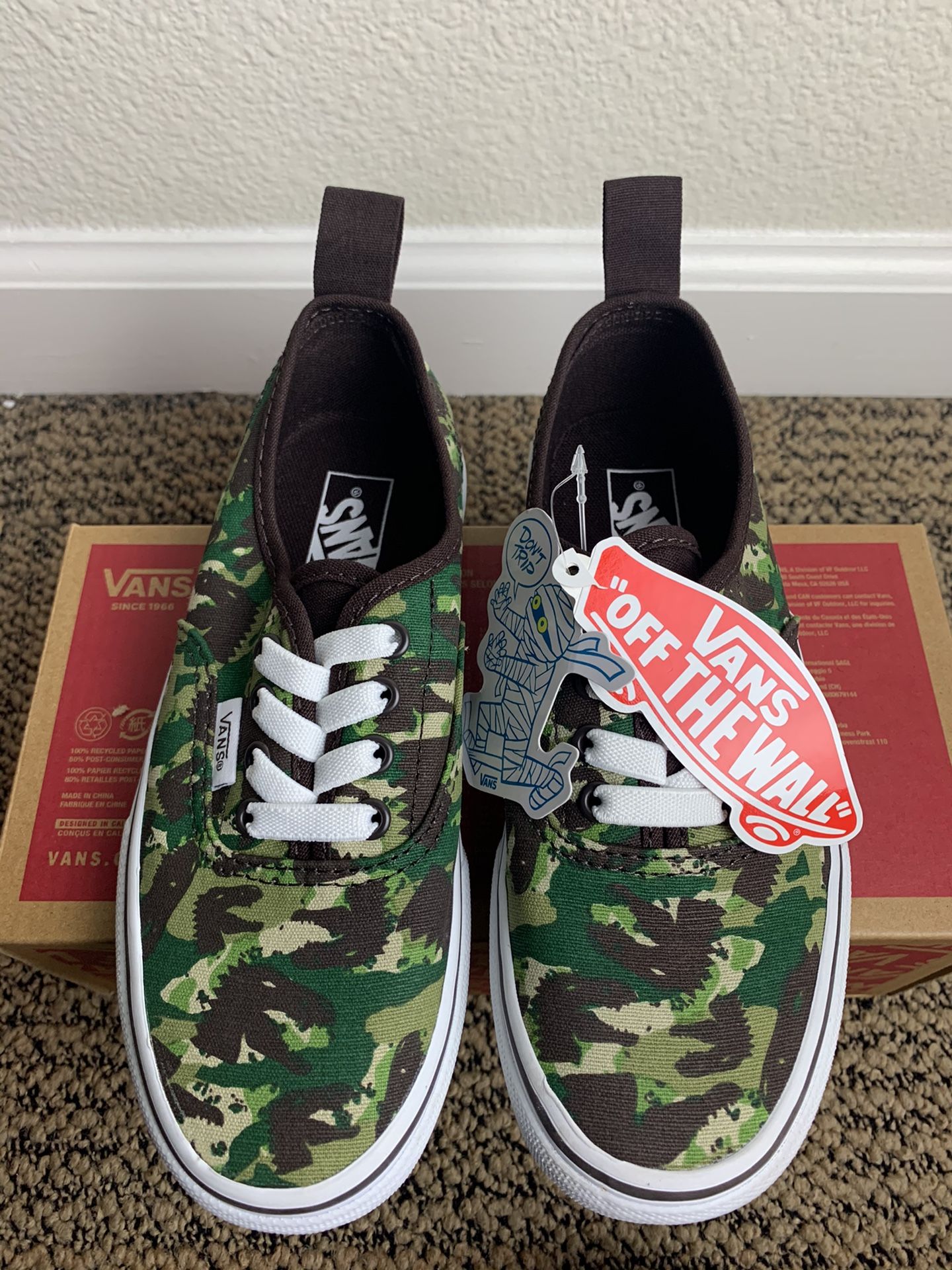 Kids camo print vans