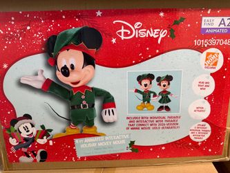NEW IN BOX 2026 4FT Animated Holiday Mickey Mouse Disney