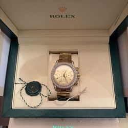 Gold Rolex Oyster Perpetual With Diamond Bezel 