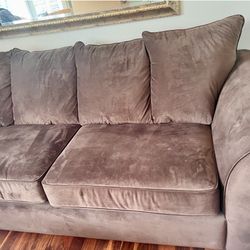 Brown Velvet Sofa  $25