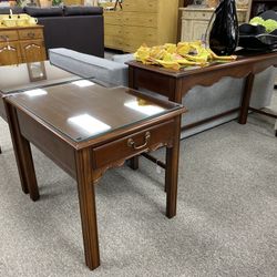 Drexel Pair Of End Tables And Sofa Table 