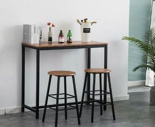 Pub Table Set 3 Piece Bar Stools Dining Kitchen Furniture Counter Height Chairs