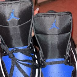 Dark Blue And Black Low Top Jordan’s 