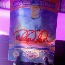 Derek Jeter Hand Signed Card 