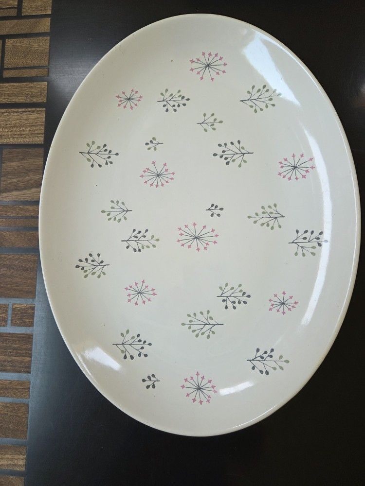 Mid Century Franciscan Platter 17 3/4" Not Starburst But Same Era