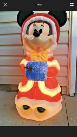 RARE Minnie Mouse Disney Christmas Blow Mold decoration