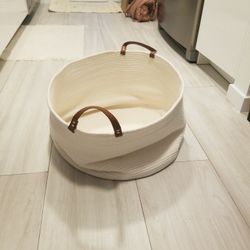 Braided Off White Basket Xlarge Storage